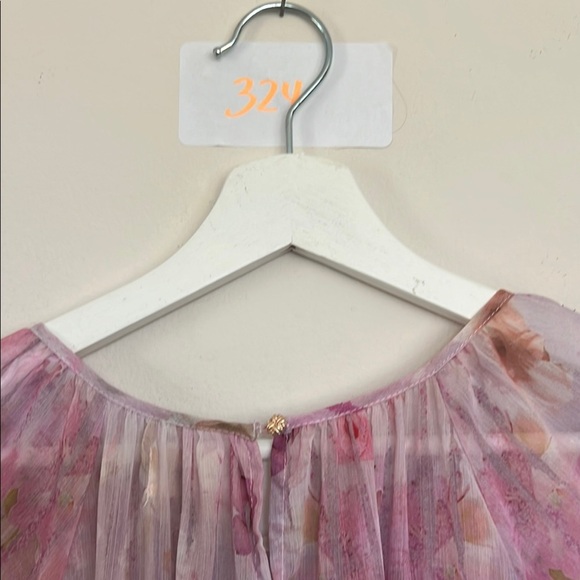 MELLODAY Pink Puff Sleeve Mini Dress (Missing inner dress) - Picture 13 of 16